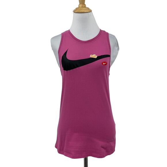 Nike Tank Top Womens Extra Small Gumdrop Dri Fit Graphic Just Do It Swoosh Tee - Picture 1 of 11